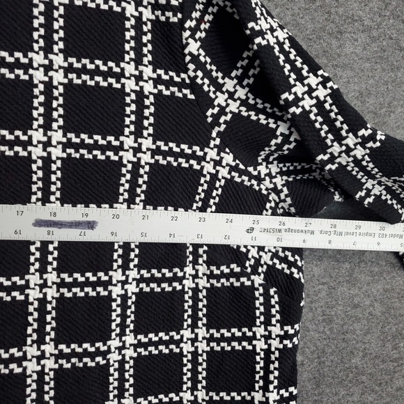 Talbots Top Womens 3XL Black & White Plaid Windowpane Ponte Pullover Career NWT - Picture 6 of 7